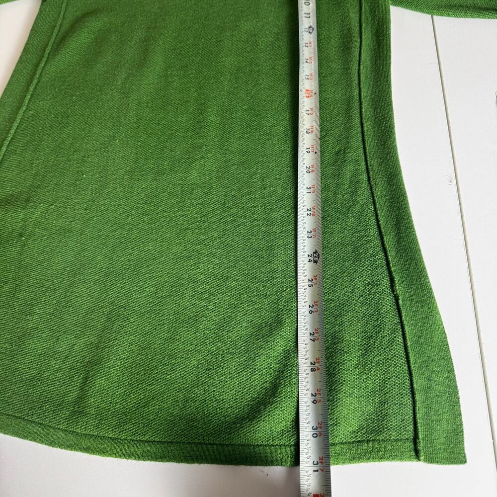 J. Jill Size ST S Tall Green Tunic Sweater Textured Round Neck Long Cotton Blend - Picture 9 of 9
